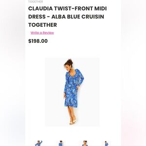 Brand new with tags gorgeous Claudia front twist dress